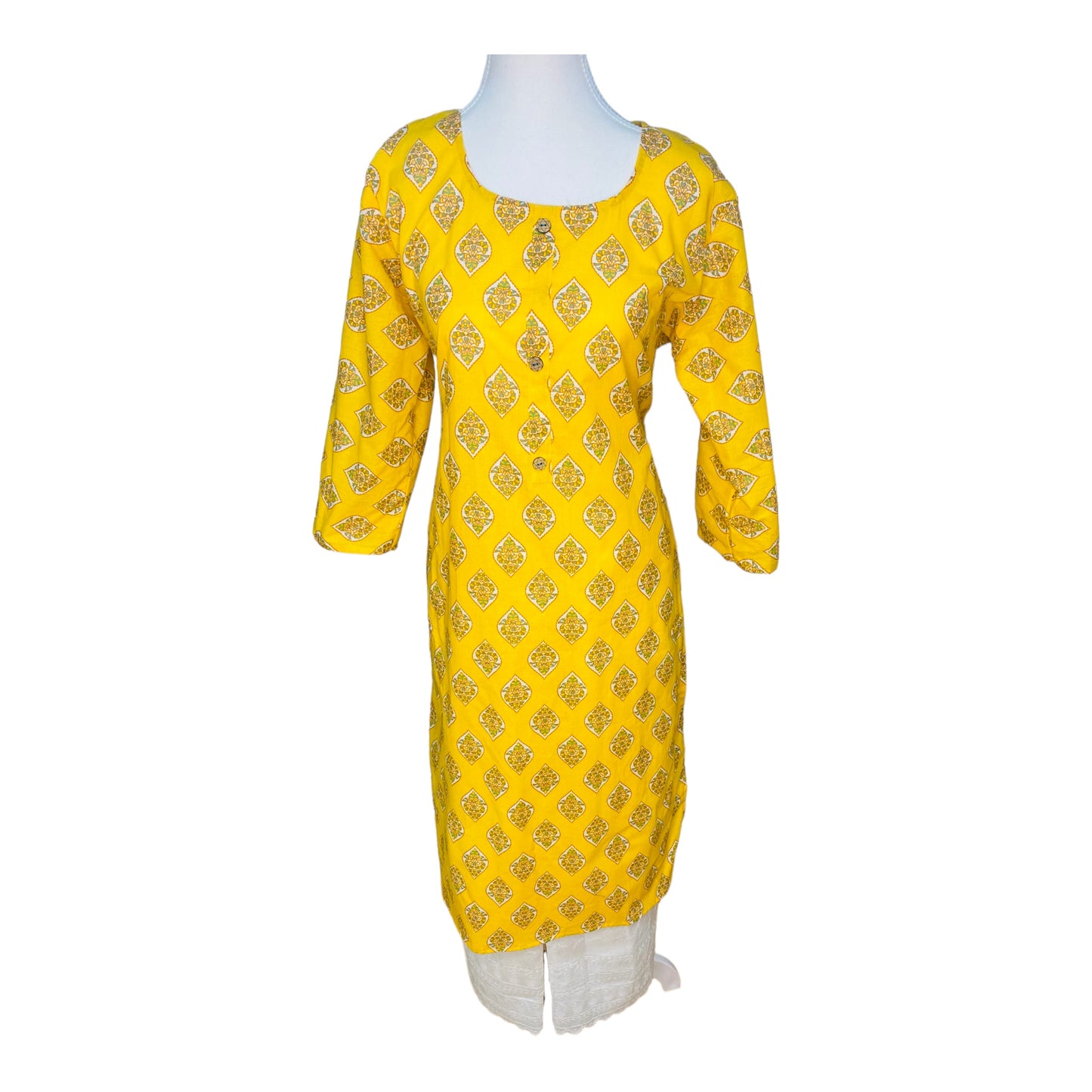 Yellow Cotton Kurti Affordable Fashion