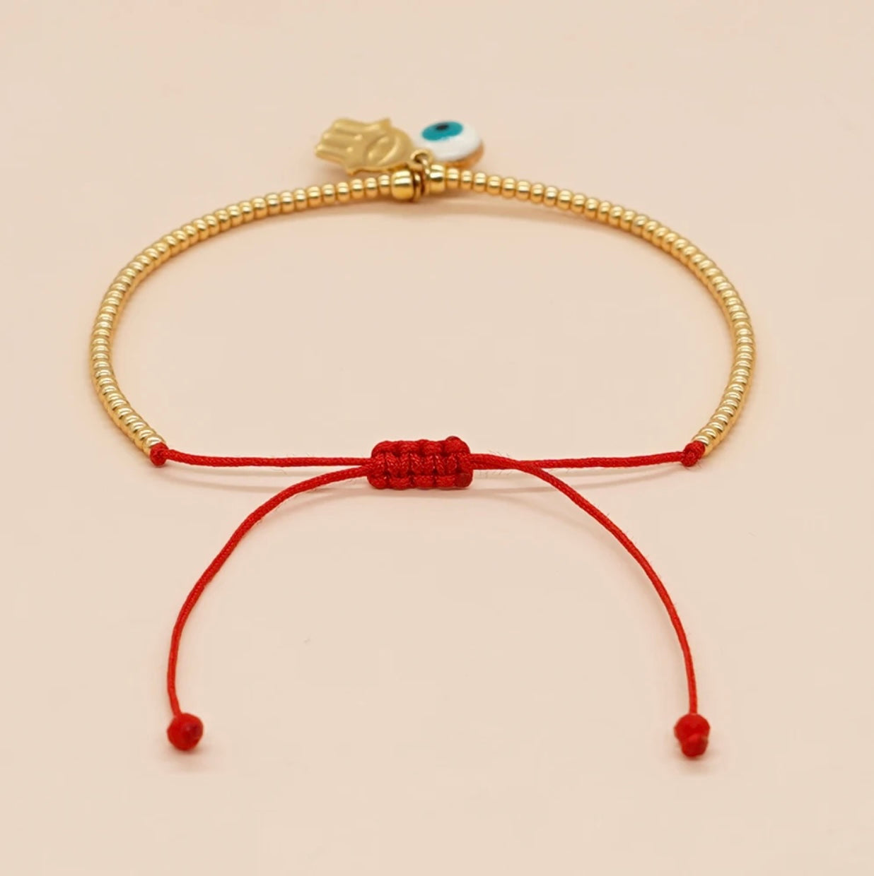 Boho Turkish Evil Eye Beaded Bracelet Affordable Fashion Dubbai Gold