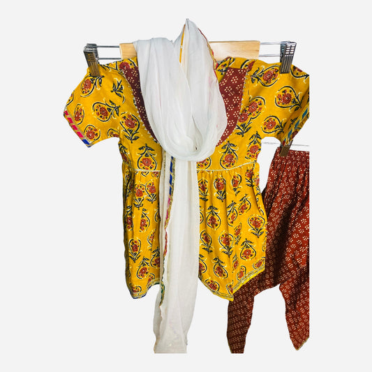 Girls Ethnic Cotton Salwar Suit Affordable Fashion