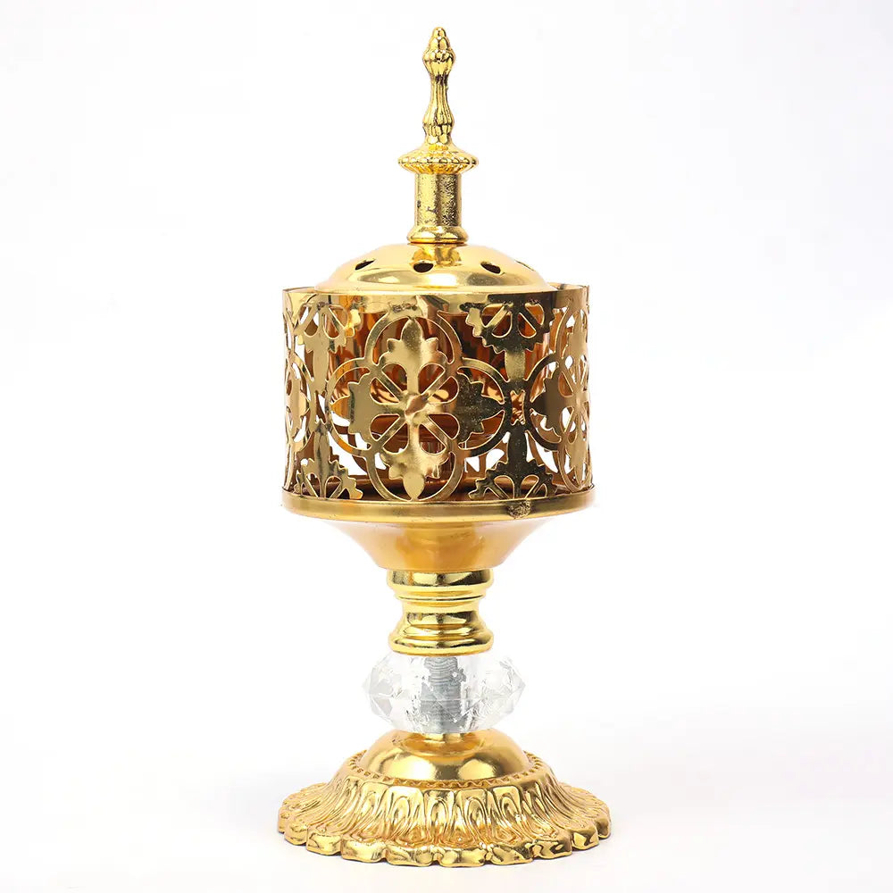 Risingmoon Gold Hollow Metal Censer Tabletop Arab Aromatherapy Middle East Censer