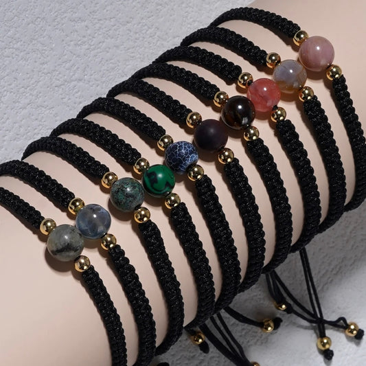 Black Rope Friendship Bracelet Affordable Fashion Dubbai Gold