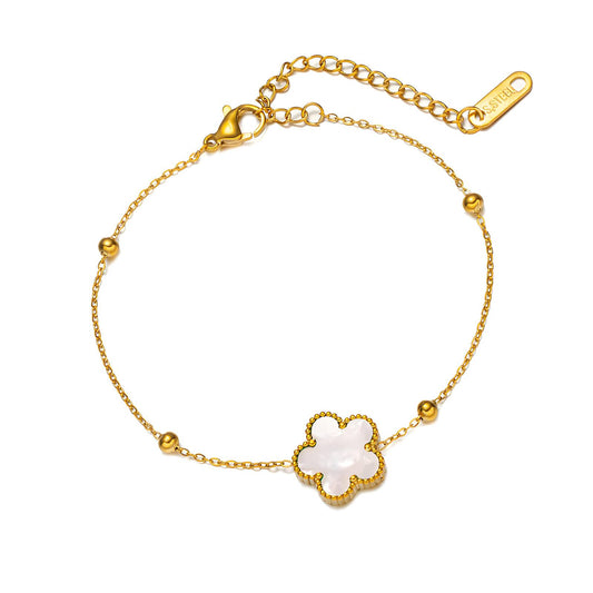 18K gold plated Stainless steel  Flowers bracelet, Dubbai Gold Affordable Fashion