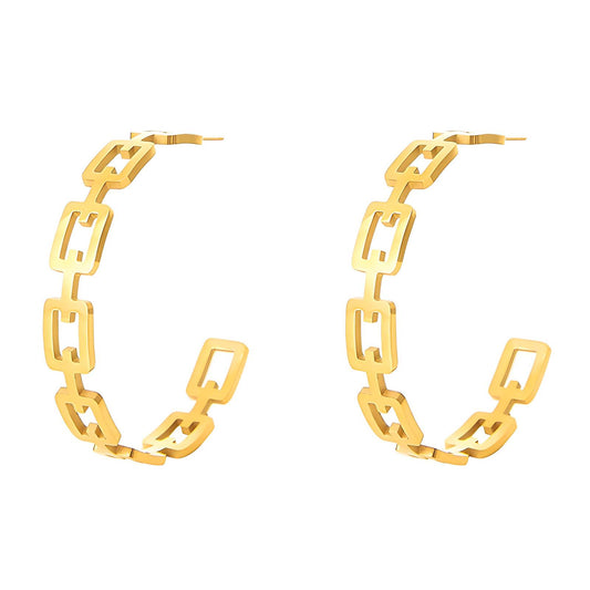 18K gold plated Stainless steel earrings, Dubbai Gold Affordable Fashion